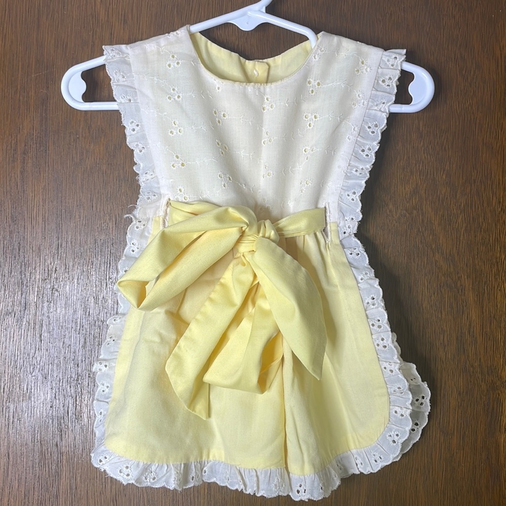 Little Girls Dress Solid Gold